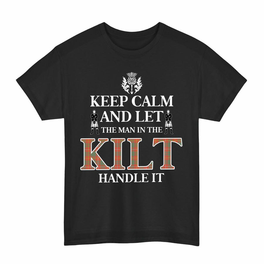 Scottish Bruce Ancient Clan Tartan Unisex T-Shirt - Keep Calm Tartan Plaid Black Color
