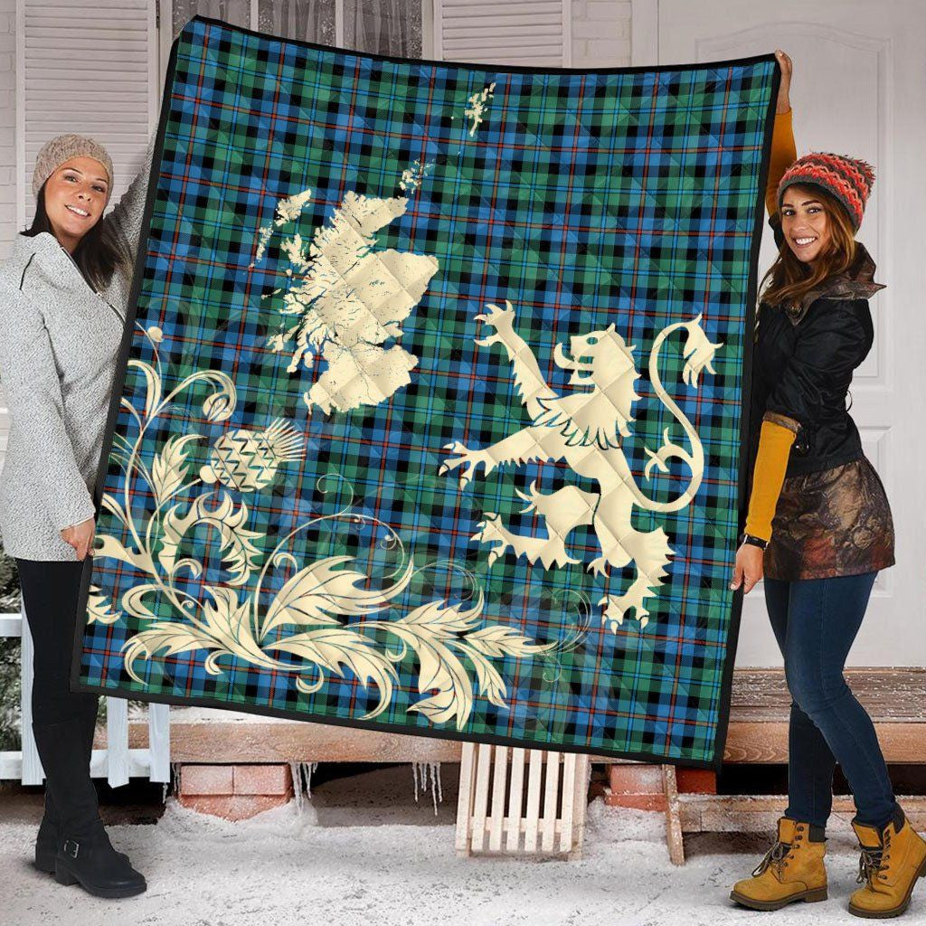 Campbell Argyll Ancient Tartan Shoulder Handbag Lion Unicorn Thistle Style