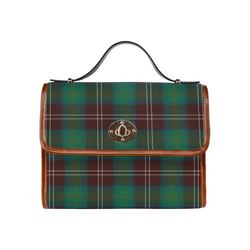 Chisholm Hunting Modern Tartan Crest Leather Handbag