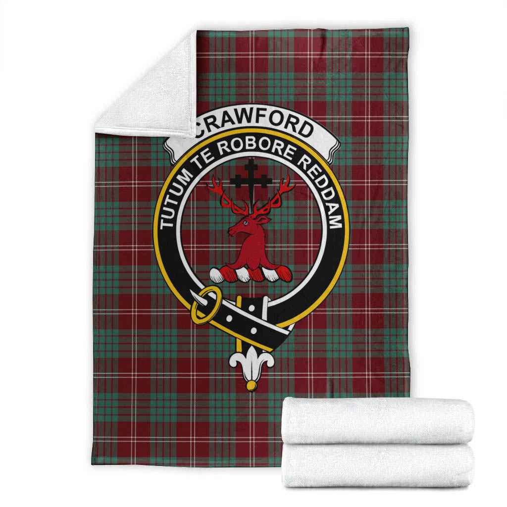 Scrymgeour Tartan Crest Premium Blanket - Celtic Stag style