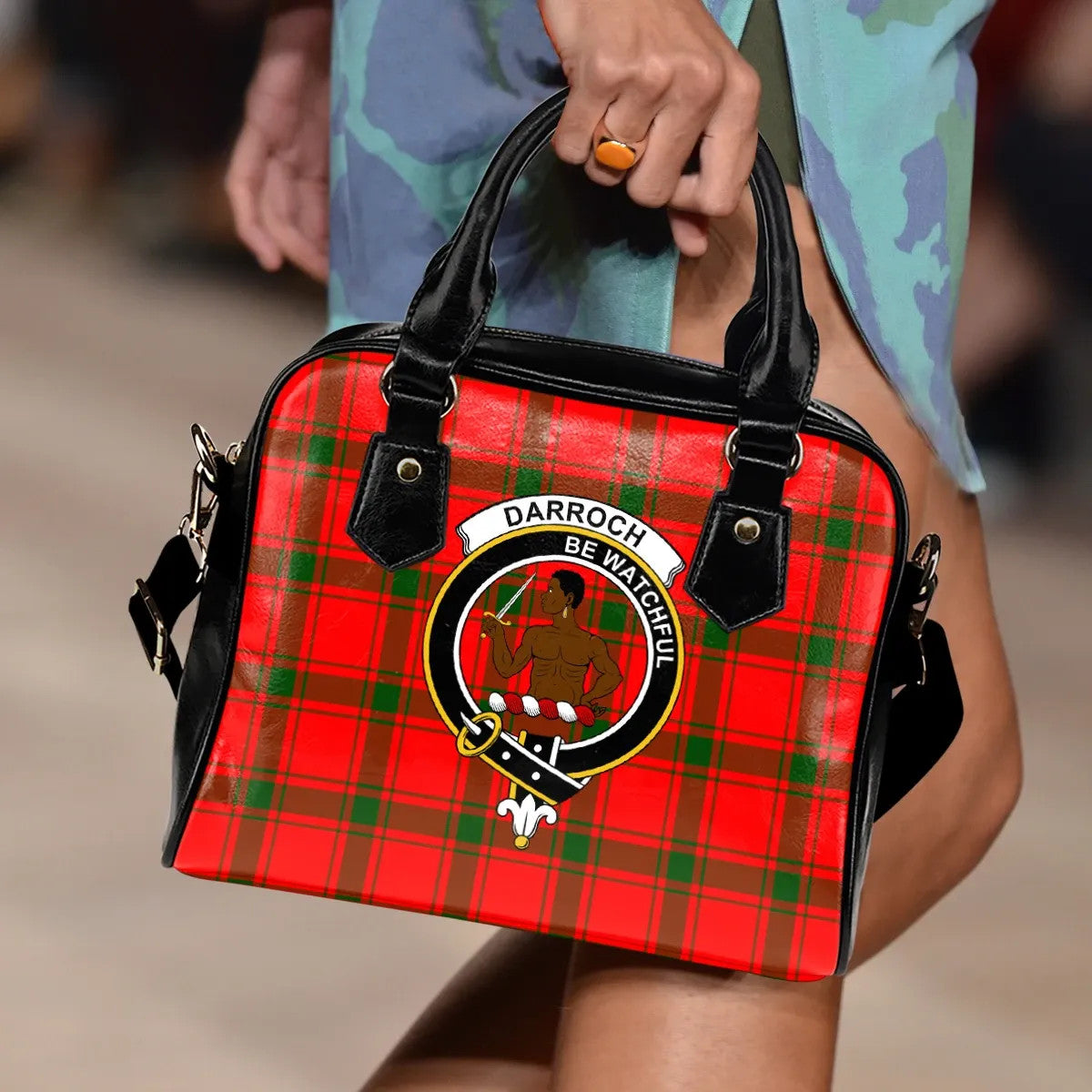 Shaw of Sauchie Tartan Crest Shoulder Handbags