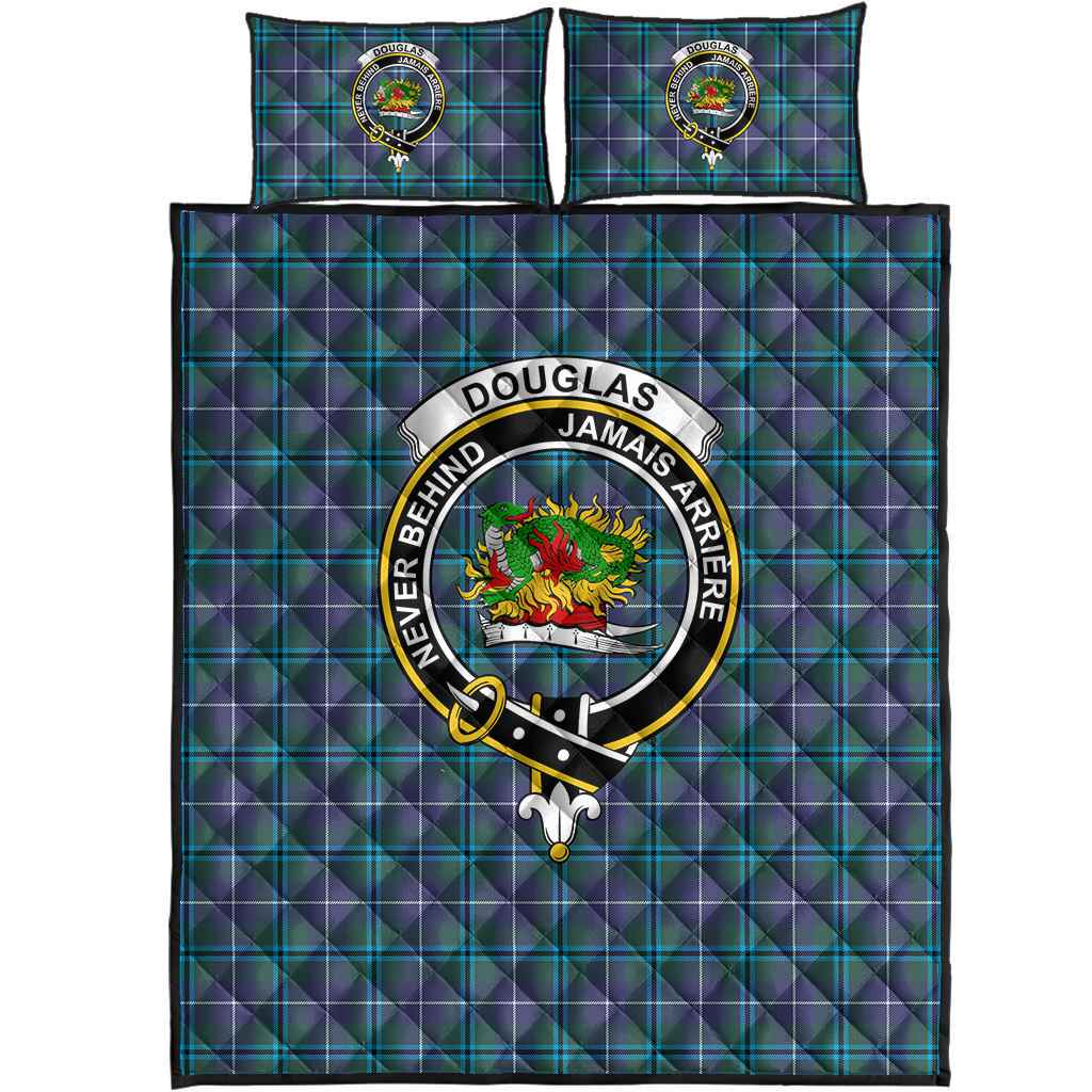 Roxburgh District Tartan Crest Premium Quilt - Celtic Thistle Style