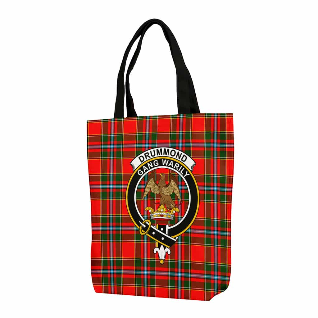 Drummond Modern Tartan Crest Leather Tote Bag