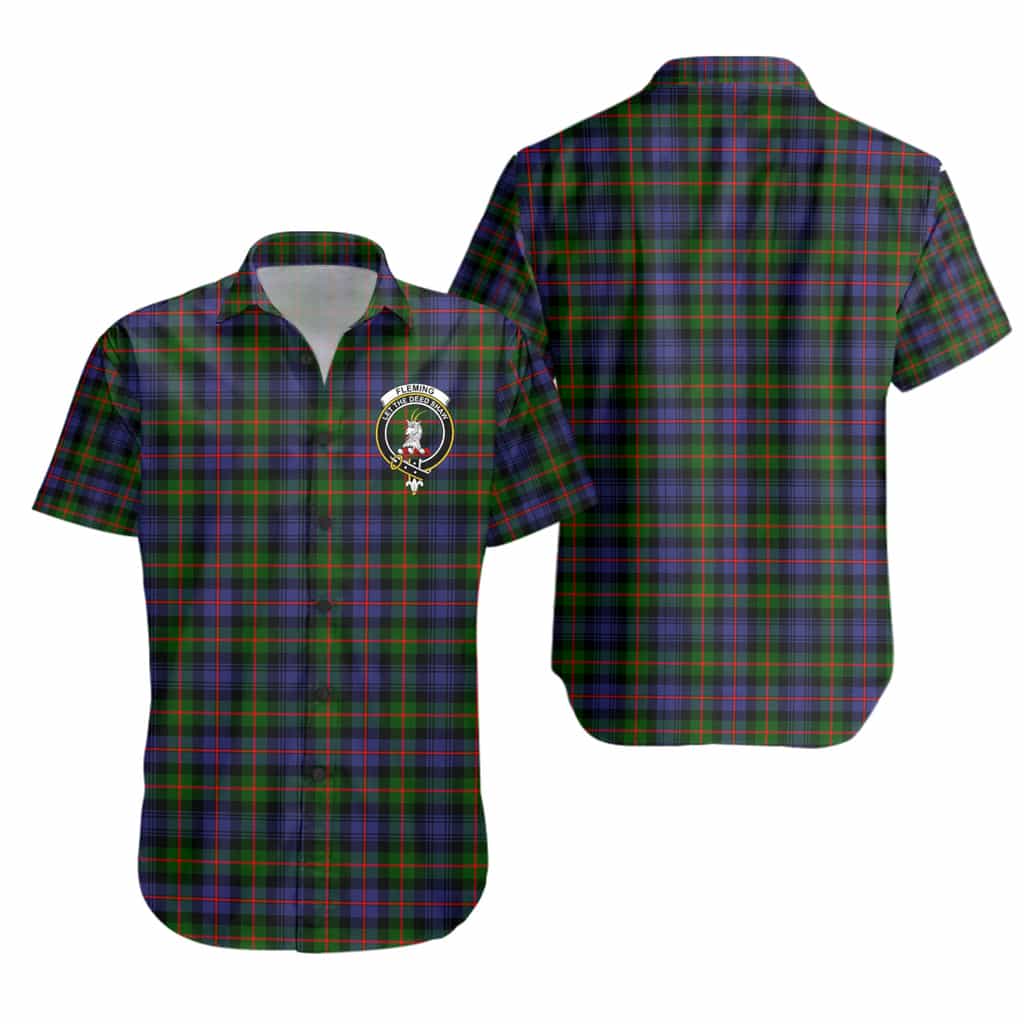 Fleming Tartan Crest 2D T-shirt - Blood Runs Through My Veins Style