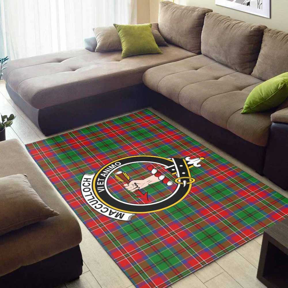 MacCulloch (McCulloch) Tartan Hawaiian Shirt Hibiscus, Coconut, Parrot, Pineapple - Tropical Garden Shirt