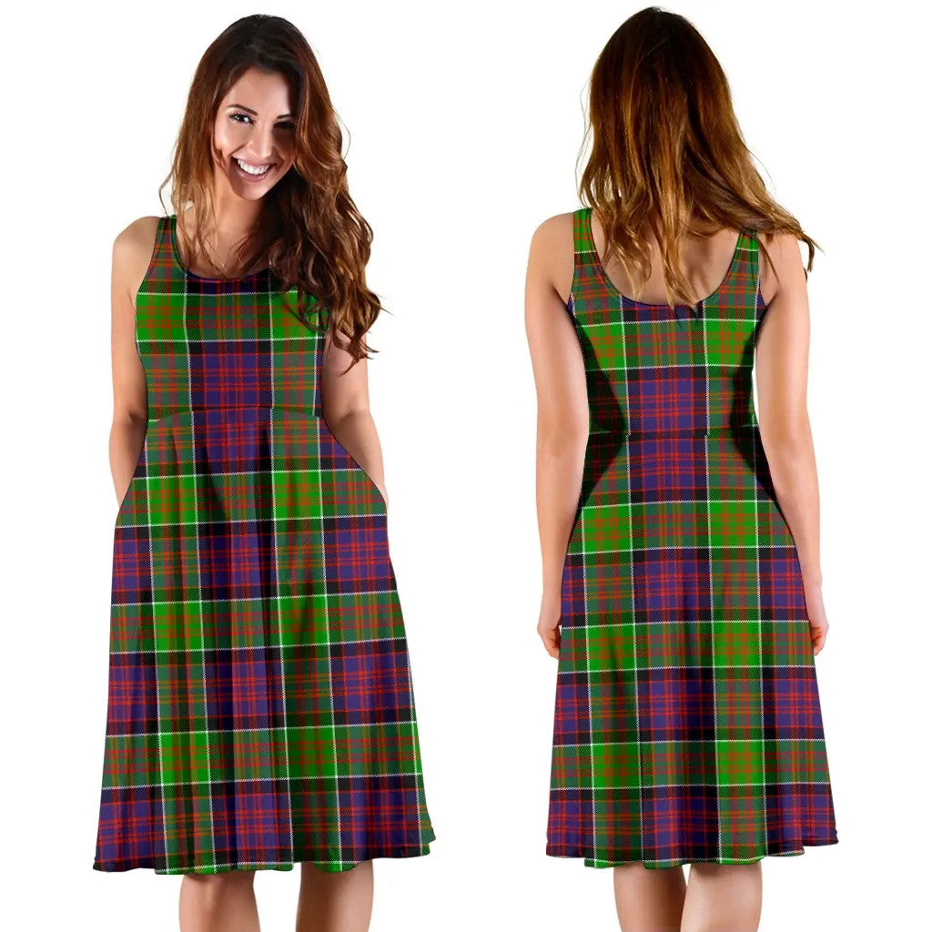 MacDonald Of Sleat Tartan Women's Lapel Shirt Dress With Long Sleeve