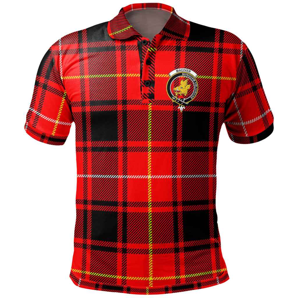 MacKintosh Red Tartan Polo Shirt - Royal Coat Of Arms Style