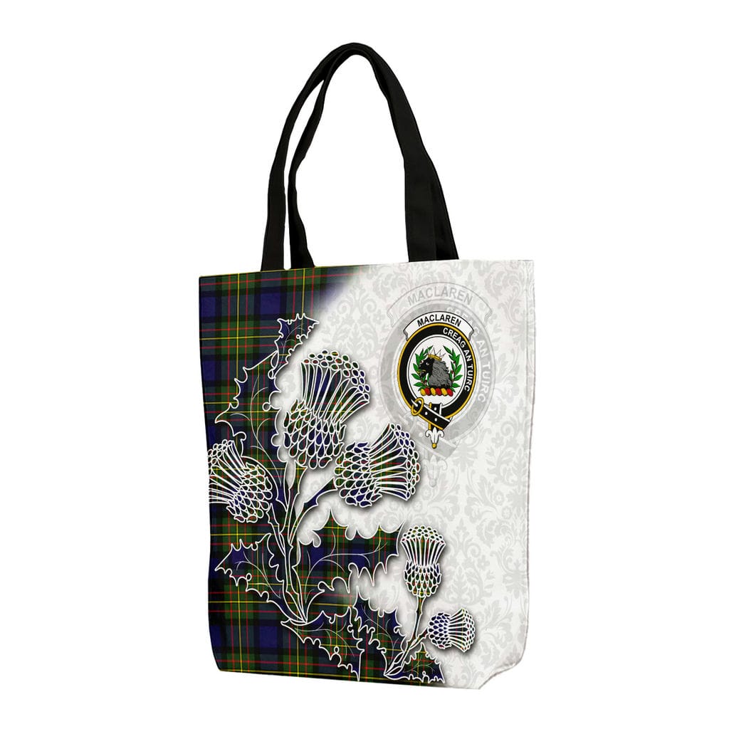 Tartan Scottish White Plaid MacLachlan Purse Crossbody Canvas Saddle Bag main image 1