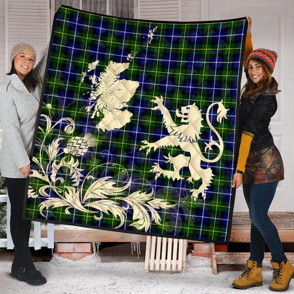 MacKinnon Hunting Ancient Tartan Hoodie - Lion Rampant And Celtic Thistle Style