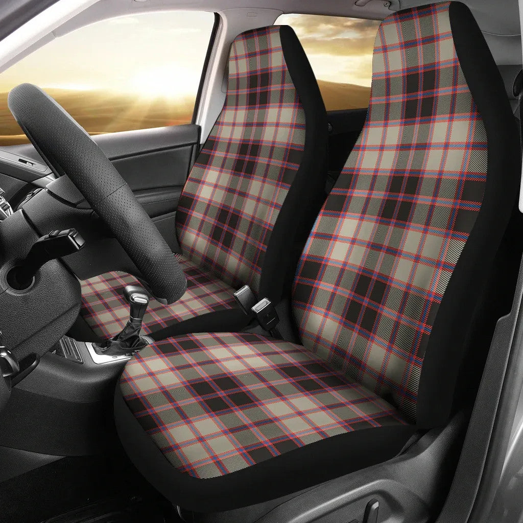 Red Plaid Tartan Scottish Car Seat Covers