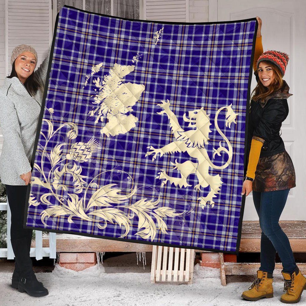 Abernethy Tartan Premium Quilt, Scottish Tartan Abernethy Clan Quilt Cross Style main image 1