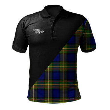 Scottish Cumming Hunting Modern Clan Crest Tartan Polo Shirt - Military Logo Front Side Tartan Plaid