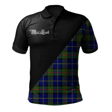 Scottish Davidson Tulloch Dress Clan Crest Tartan Polo Shirt - Military Logo Front Side Tartan Plaid