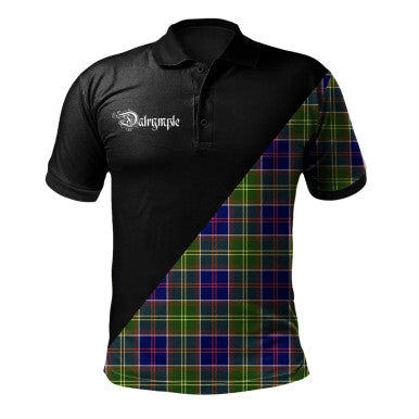 Scottish Fraser Modern Clan Crest Tartan Polo Shirt - Military Logo Front Side Tartan Plaid