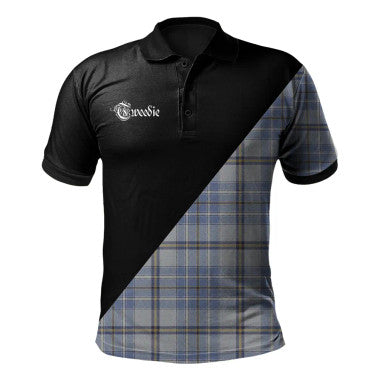 Scottish Galloway Clan Crest Tartan Polo Shirt - Military Logo Front Side Tartan Plaid