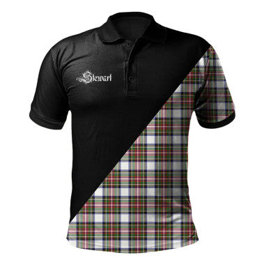 Scottish Gartshore Clan Crest Tartan Polo Shirt - Military Logo Front Side Tartan Plaid