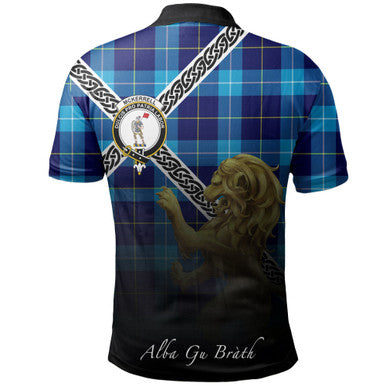 Scottish McKerrell Clan Crest Tartan Polo Shirt - Celtic with Scotland Lion Back Side Tartan Plaid