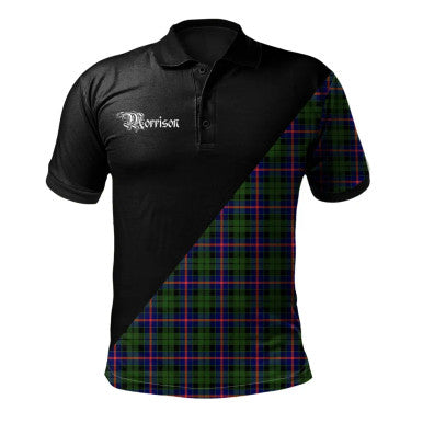 Scottish Henderson Modern Clan Crest Tartan Polo Shirt - Military Logo Front Side Tartan Plaid
