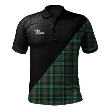 Scottish Hope Clan Crest Tartan Polo Shirt - Military Logo Front Side Tartan Plaid