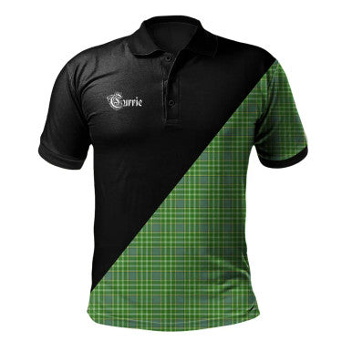 Scottish Keith Modern Clan Crest Tartan Polo Shirt - Military Logo Front Side Tartan Plaid