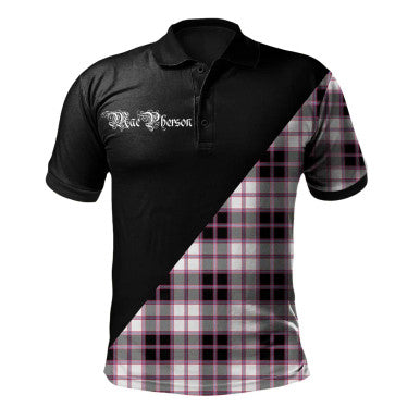 Scottish Johnston Modern Clan Crest Tartan Polo Shirt - Military Logo Front Side Tartan Plaid