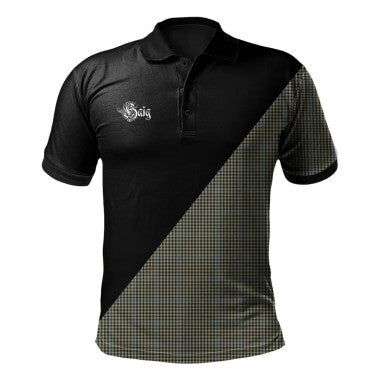 Scottish MacCulloch Clan Crest Tartan Polo Shirt - Military Logo Front Side Tartan Plaid