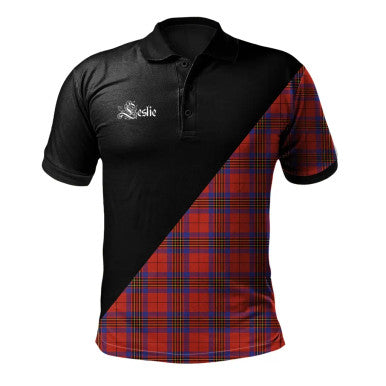 Scottish MacCorquodale Clan Crest Tartan Polo Shirt - Military Logo Front Side Tartan Plaid