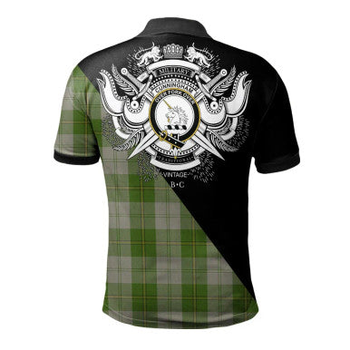 Scottish MacDonald of Clanranald Clan Crest Tartan Polo Shirt - Military Logo Back Side Tartan Plaid