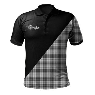 Scottish MacFarlane Hunting Modern Clan Crest Tartan Polo Shirt - Military Logo Front Side Tartan Plaid
