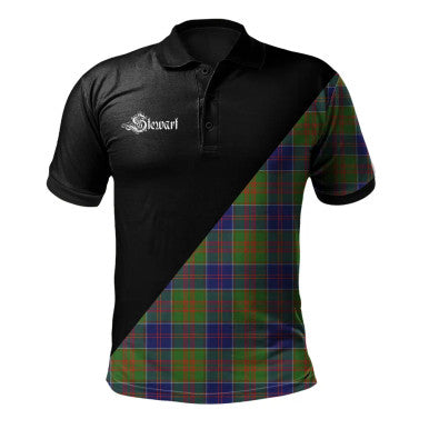 Scottish MacFarlane Modern Clan Crest Tartan Polo Shirt - Military Logo Front Side Tartan Plaid