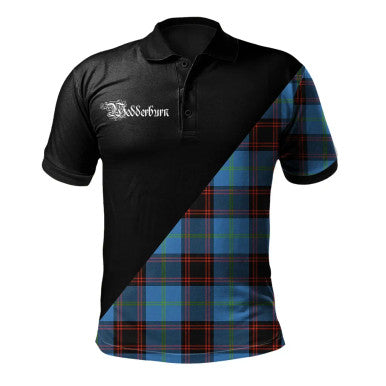 Scottish MacKinnon Modern Clan Crest Tartan Polo Shirt - Military Logo Front Side Tartan Plaid