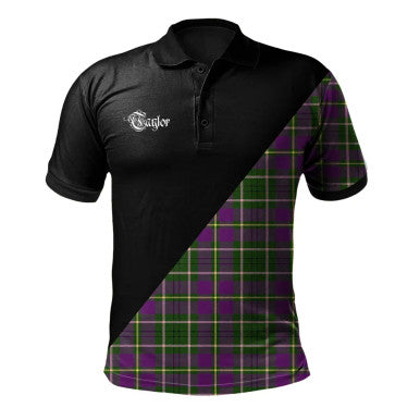 Scottish MacLaren Modern Clan Crest Tartan Polo Shirt - Military Logo Front Side Tartan Plaid