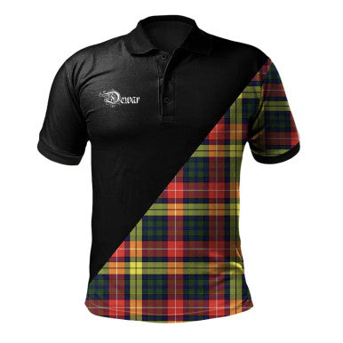 Scottish MacMillan Old Modern Clan Crest Tartan Polo Shirt - Military Logo Front Side Tartan Plaid