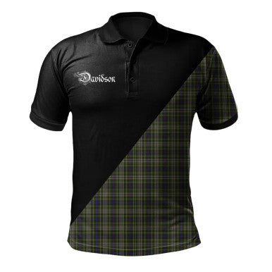 Scottish MacMillan Hunting Modern Clan Crest Tartan Polo Shirt - Military Logo Front Side Tartan Plaid
