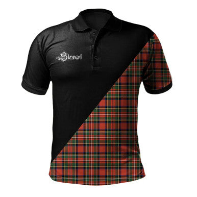Scottish MacNeil of Colonsay Modern Clan Crest Tartan Polo Shirt - Military Logo Front Side Tartan Plaid