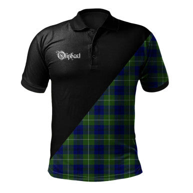 Scottish MacPherson Hunting Modern Clan Crest Tartan Polo Shirt - Military Logo Front Side Tartan Plaid