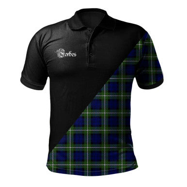 Scottish Matheson Modern Clan Crest Tartan Polo Shirt - Military Logo Front Side Tartan Plaid
