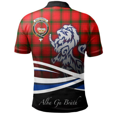 Scottish MacDonald of Sleat Clan Crest Tartan Polo Shirt - Scotland Lion Back Side Tartan Plaid