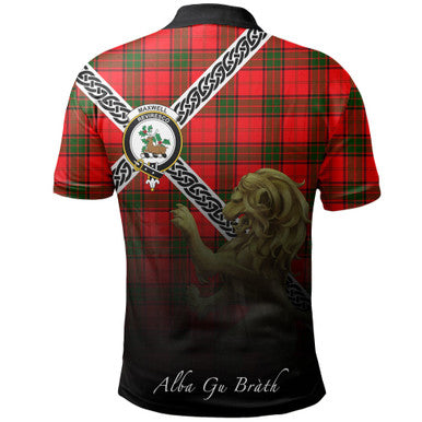 Scottish Maxwell Modern Clan Crest Tartan Polo Shirt - Celtic with Scotland Lion Back Side Tartan Plaid