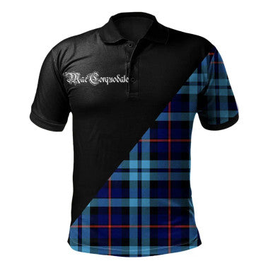 Scottish Munro Modern Clan Crest Tartan Polo Shirt - Military Logo Front Side Tartan Plaid