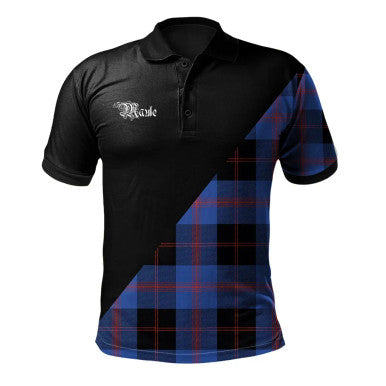Scottish Scott Brown Modern Clan Crest Tartan Polo Shirt - Military Logo Front Side Tartan Plaid