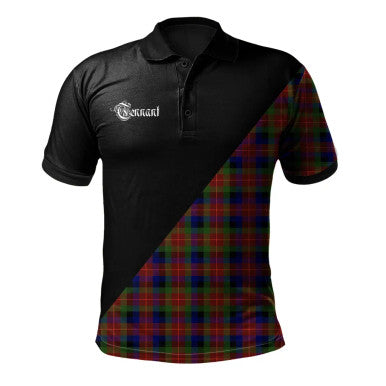 Scottish Skene Modern Clan Crest Tartan Polo Shirt - Military Logo Front Side Tartan Plaid
