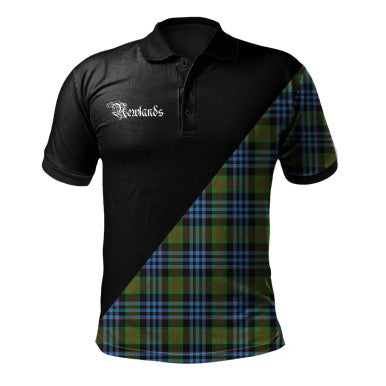 Scottish Tennant Clan Crest Tartan Polo Shirt - Military Logo Front Side Tartan Plaid