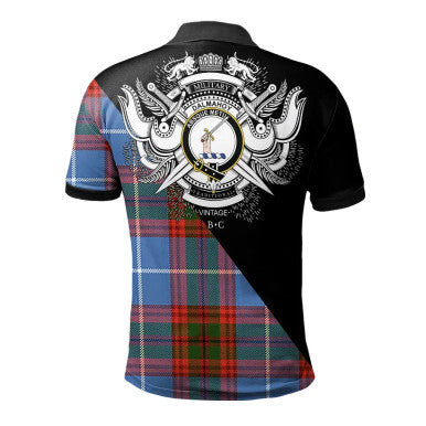 Scottish Turnbull Dress Clan Crest Tartan Polo Shirt - Military Logo Back Side Tartan Plaid