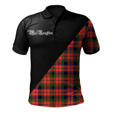 Scottish Wood Modern Clan Crest Tartan Polo Shirt - Military Logo Front Side Tartan Plaid