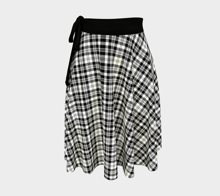 Scottish Scott Black & White Modern Clan Tartan Wrap Skirt Tartan Plaid 1