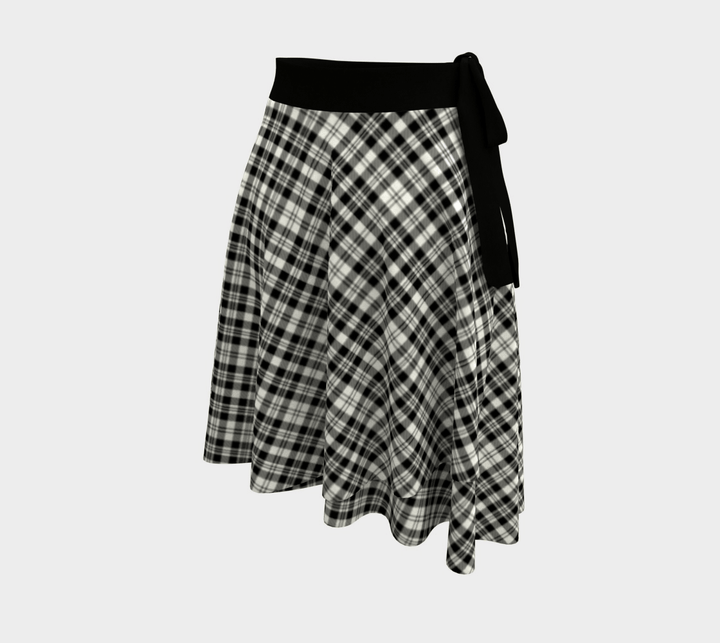 Scottish Scott Black & White Modern Clan Tartan Wrap Skirt Tartan Plaid 2
