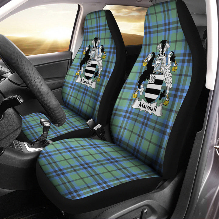 Scottish Marshall Clan Crest Tartan Car Seat Covers 2