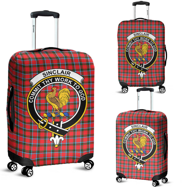 Scottish Sinclair Clan Crest Tartan Luggage Cover Tartan Plaid 1
