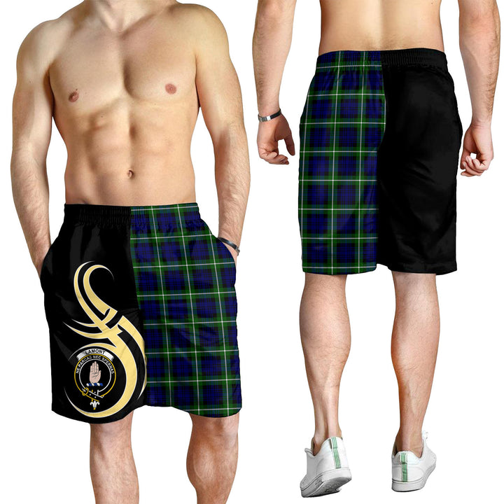 Scottish Lamont Modern Clan Crest Tartan Believe in Me Men's Shorts